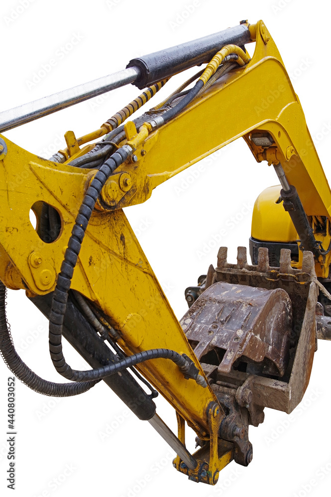 yellow excavator machines