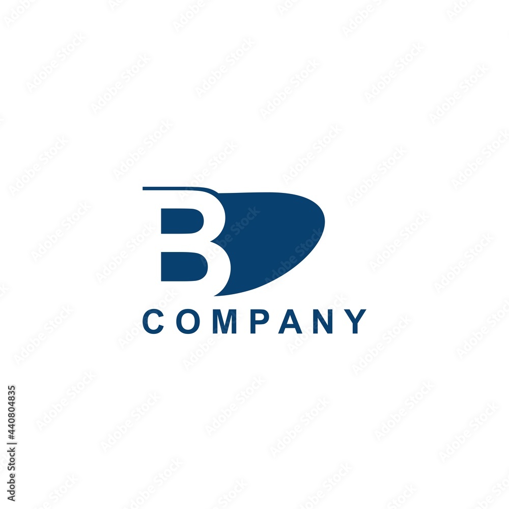 Company Logo Initial Letter B Negative Space vector design for business brands identity Company Logo Initial Letter B Negative Space vector design for business brands identity