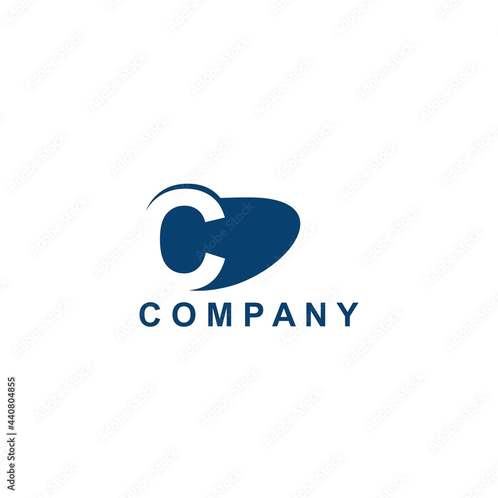 Company Logo Initial Letter C Negative Space vector design for business brands identity Company Logo Initial Letter C Negative Space vector design for business brands identity