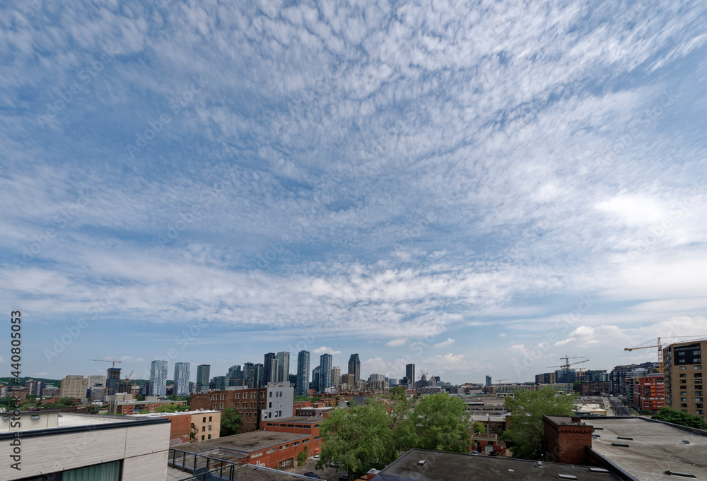 View of downtown Montreal adjacent to the Griffintown district