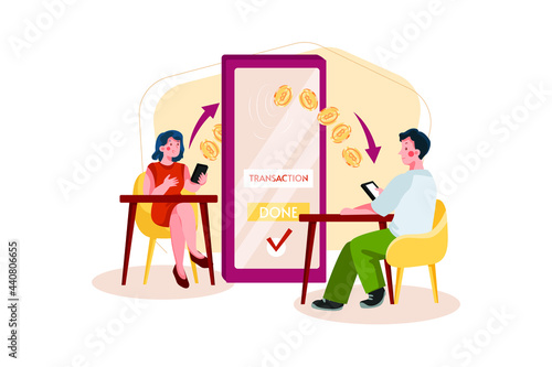 Transaction Per Seconds Illustration concept. Flat illustration isolated on white background.
