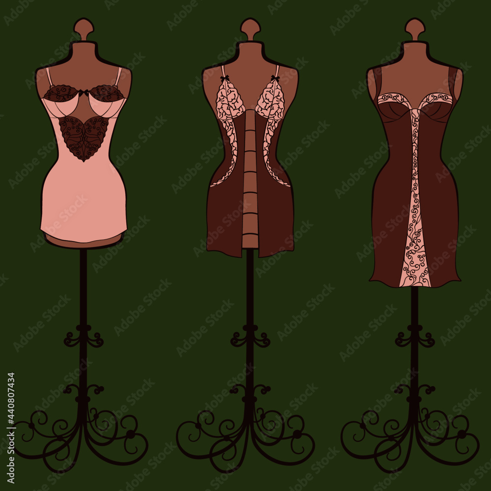 set of female mannequin set of female mannequin