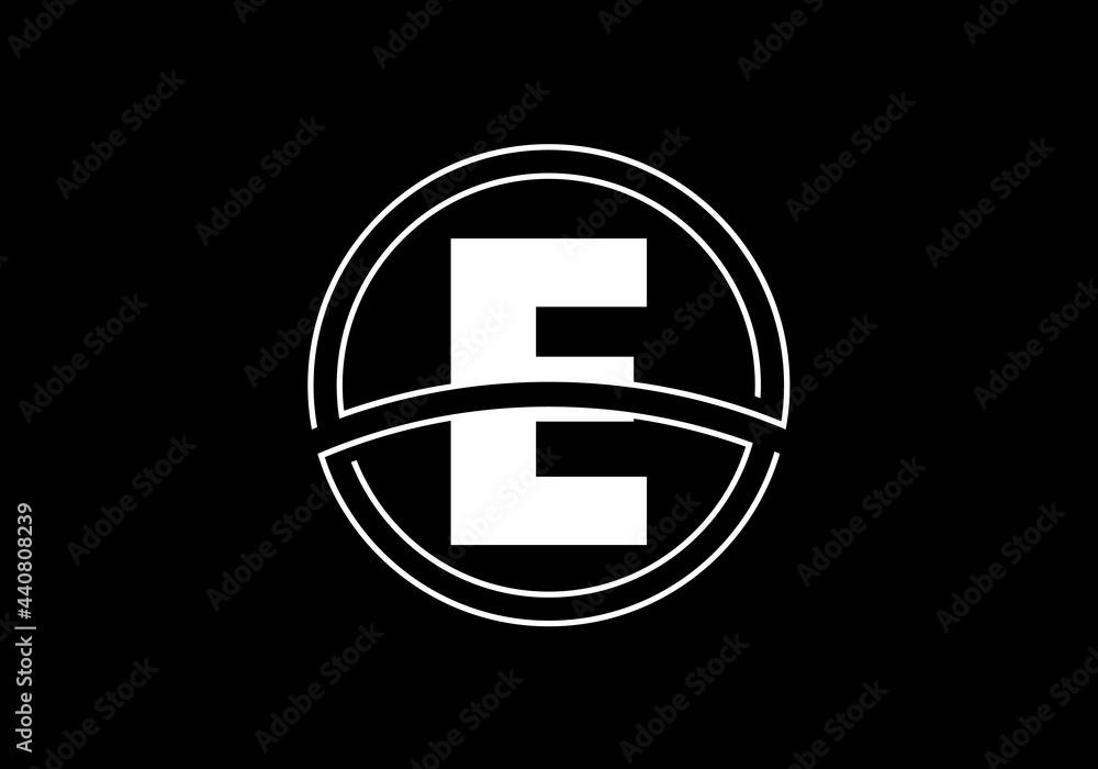 Initial letter E with circle frame. Graphic alphabet symbol for corporate business identity Initial letter E with circle frame. Graphic alphabet symbol for corporate business identity