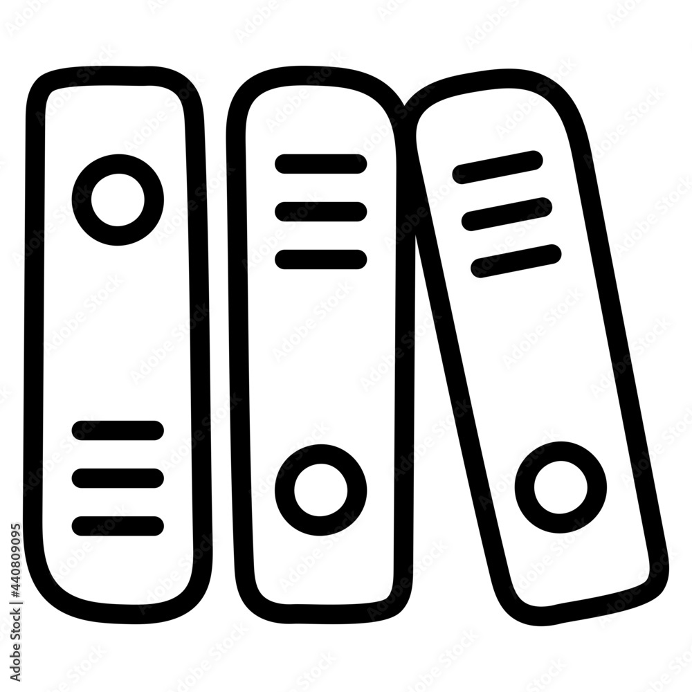 A modern design icon of binders A modern design icon of binders