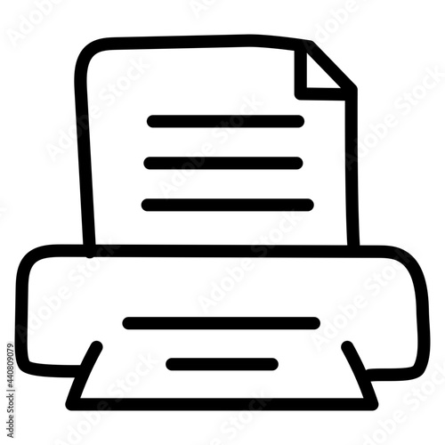 Modern technology icon of printer machine