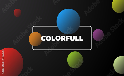 Colorful 3d balls background design.