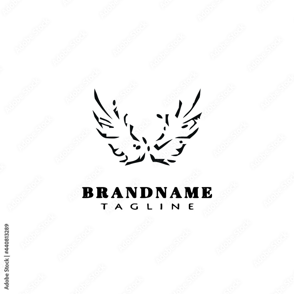 angel wings logo icon design template vector illustration