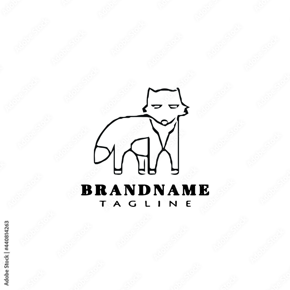 cute animal fox logo template icon vector illustration cute animal fox logo template icon vector illustration