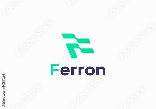 Initial Letter F With Flag Logo, Initial Letter Logo For Your Company Name, Alphabet Logo Template Ready For Use, Modern Initial Logo
