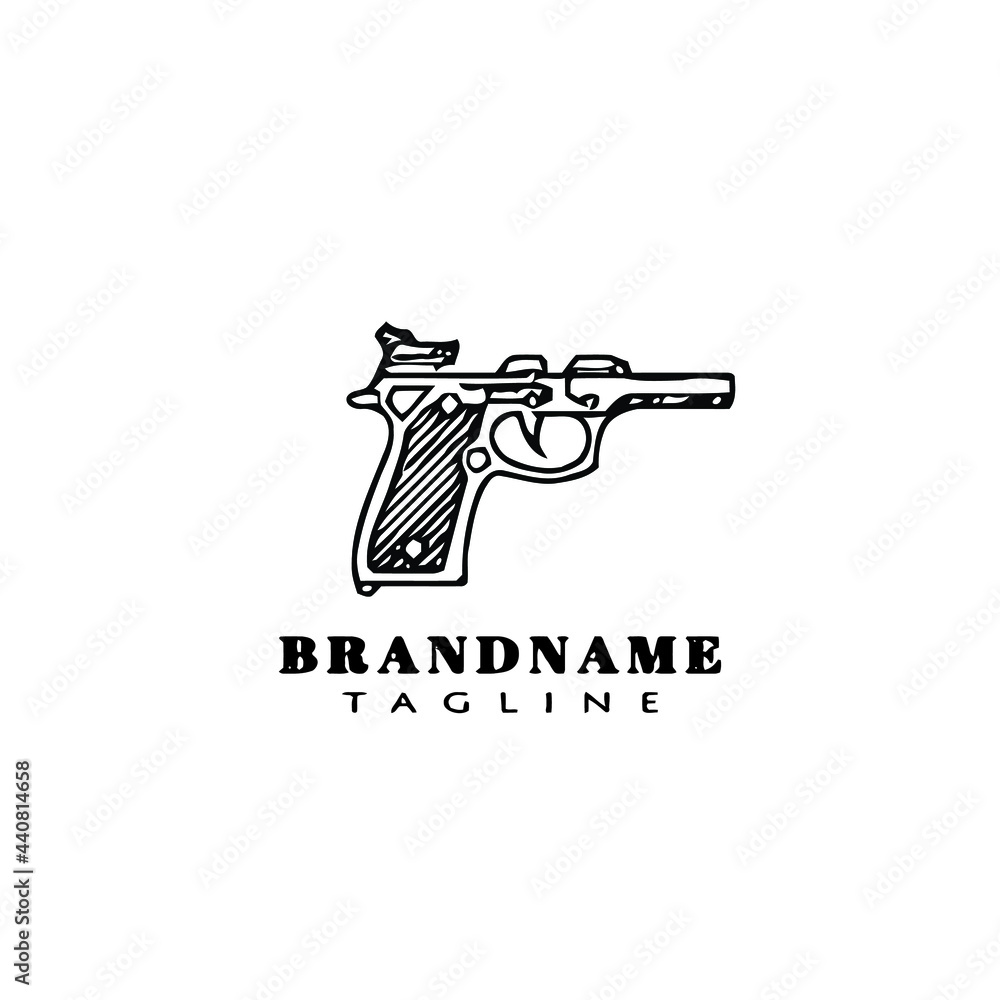 gun design logo template icon vector illustration