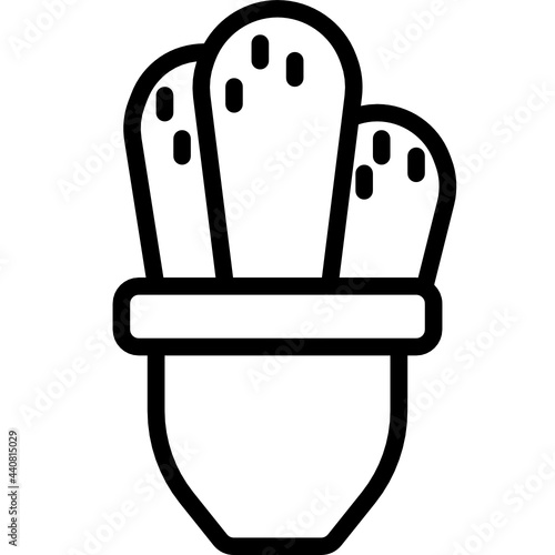 cactus line icon