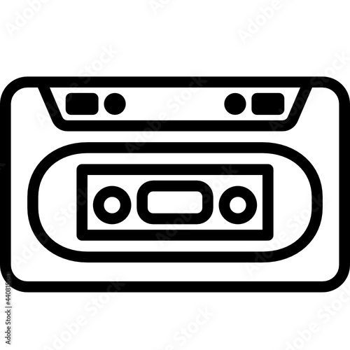 cassette line icon