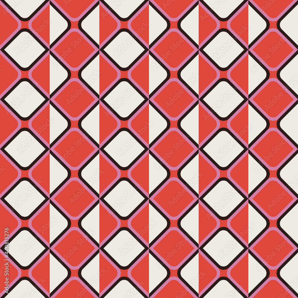 Naklejka premium Abstract geometric vector classical seamless pattern