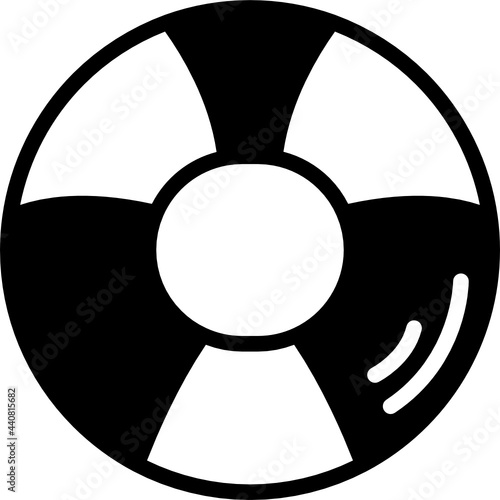 rubber ring solid line icon