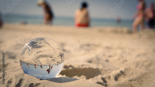 Polish beach in sphere, Summer, sun and chill