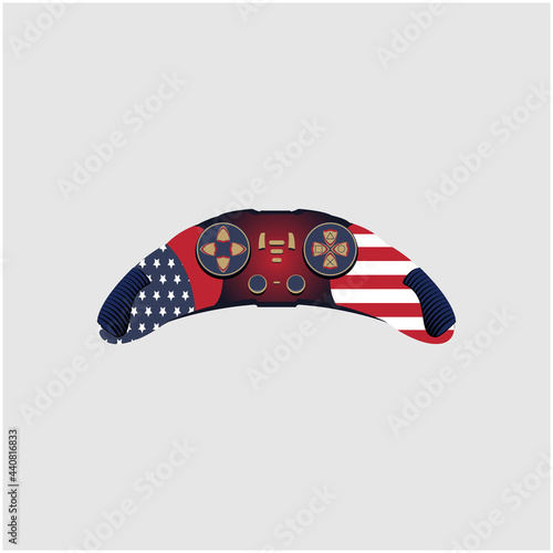 American Gamepad or joypad controller for a video game console