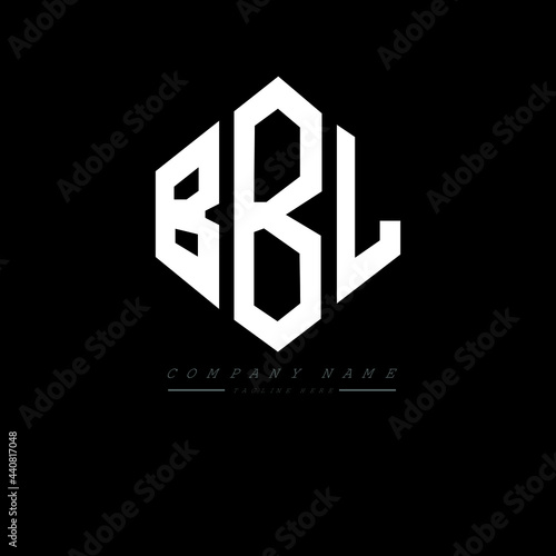 BBL letter logo design with polygon shape. BBL polygon logo monogram. BBL cube logo design. BBL hexagon vector logo template white and black colors. BBL monogram, BBL business and real estate logo. 