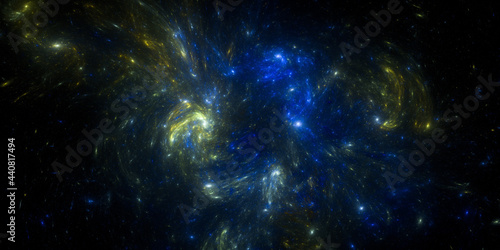 Banner Star field background . Starry outer space background texture . Colorful Starry Night Sky Outer Space background. 3D illustration
