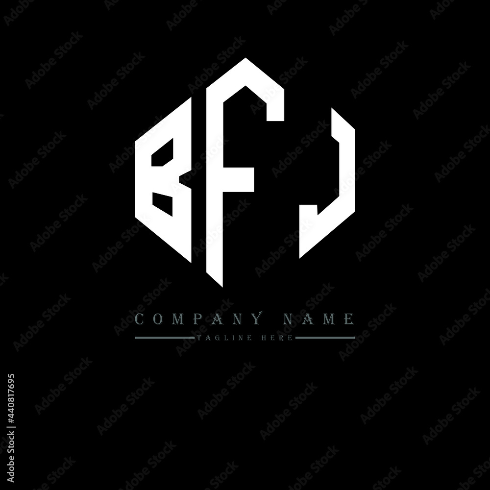 BFJ letter logo design with polygon shape. BFJ polygon logo monogram. BFJ cube logo design. BFJ hexagon vector logo template white and black colors. BFJ monogram, BFJ business and real estate logo. BFJ letter logo design with polygon shape. BFJ polygon logo monogram. BFJ cube logo design. BFJ hexagon vector logo template white and black colors. BFJ monogram, BFJ business and real estate logo.