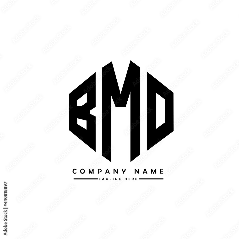 BMO letter logo design with polygon shape. BMO polygon logo monogram. BMO cube logo design. BMO hexagon vector logo template white and black colors. BMO monogram, BMO business and real estate logo. 