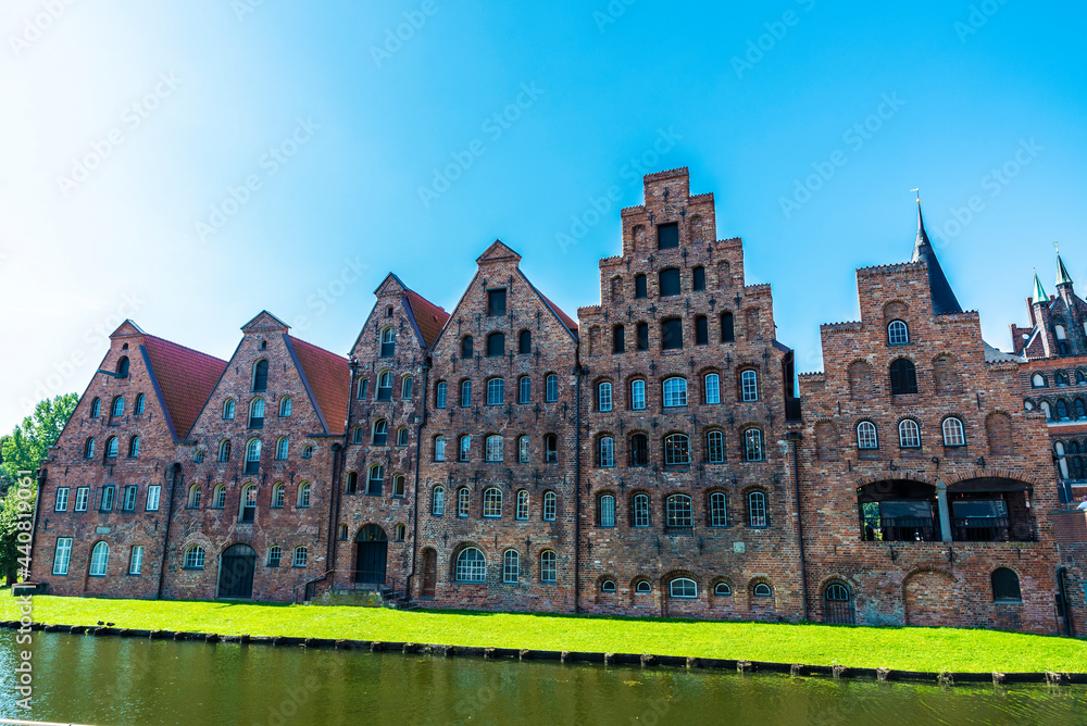  Salt warehouses or Salzspeicher in Lübeck, Germany