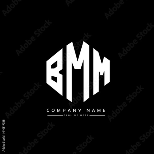 BMM letter logo design with polygon shape. BMM polygon logo monogram. BMM cube logo design. BMM hexagon vector logo template white and black colors. BMM monogram, BMM business and real estate logo. 