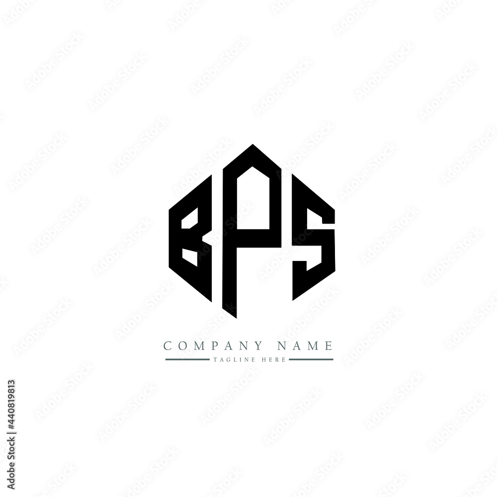 BPS letter logo design with polygon shape. BPS polygon logo monogram. BPS cube logo design. BPS hexagon vector logo template white and black colors. BPS monogram, BPS business and real estate logo. 