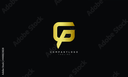 GP PG G AND P Abstract initial monogram letter alphabet logo design