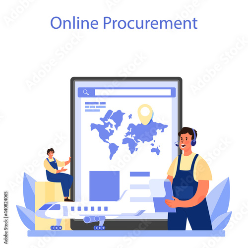 Logistic and delivery service online service or platform. Idea of cargo