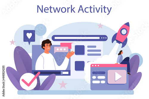 Network activity. Customer attention and business communication monitoring