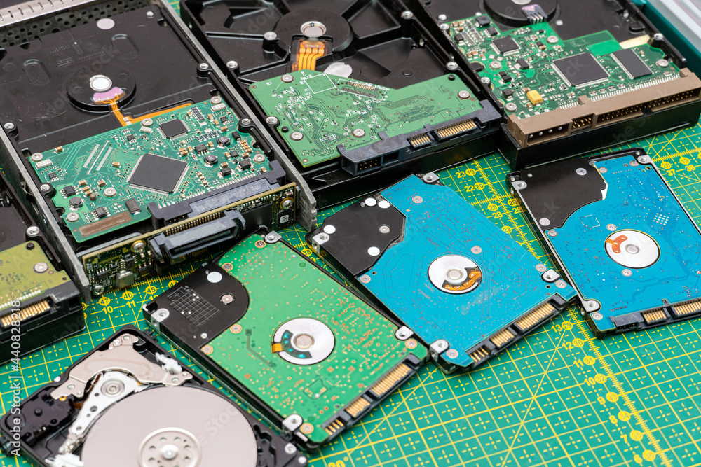 Lot of, pack of hard disk drives in hdd information repair, recovery service Lot of, pack of hard disk drives in hdd information repair, recovery service
