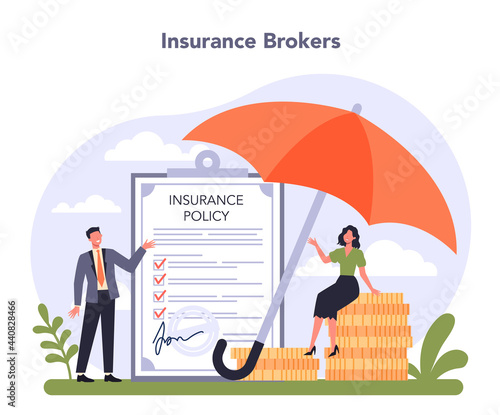 Insurance industry sector of the economy. Protection of life and property
