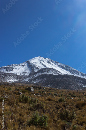 The beautiful view of the Pico de Orizaba in mexico