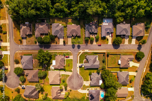 Aerial overhead photo residential neighborhood Tallahassee FL USA photo