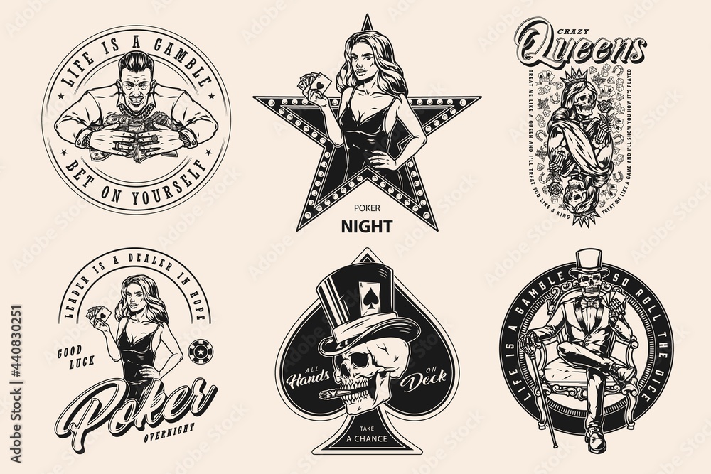 Vintage gambling badges