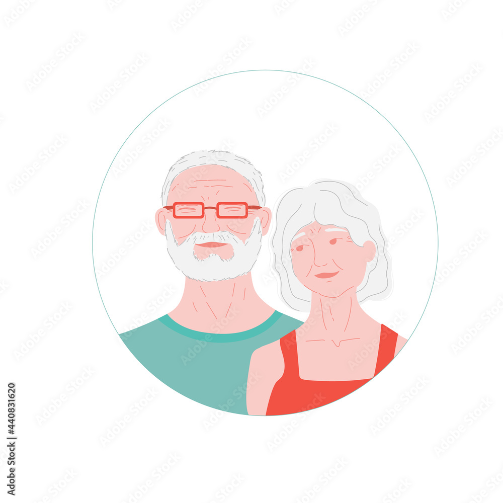 old man and old woman. pensioner. the love of the elderly. golden wedding. family portrait of the elderly. gray-haired husband and wife. grandmother and grandfather. old parents. stock vector image. old man and old woman. pensioner. the love of the elderly. golden wedding. family portrait of the elderly. gray-haired husband and wife. grandmother and grandfather. old parents. stock vector image.