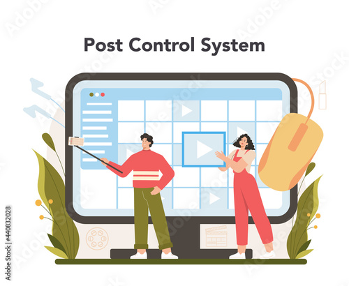 Video blogger online service or platform. Sharing video content