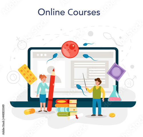 Sexual education online service or platform. Sexual health lesson