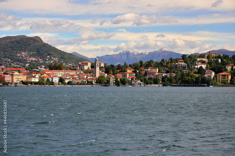 Pallanza, located on the bank of Lake Maggiore. Piedmont, Italy, Europe. 