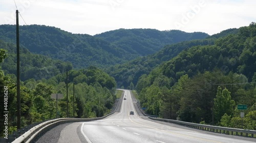 Mountains with Highway 4K