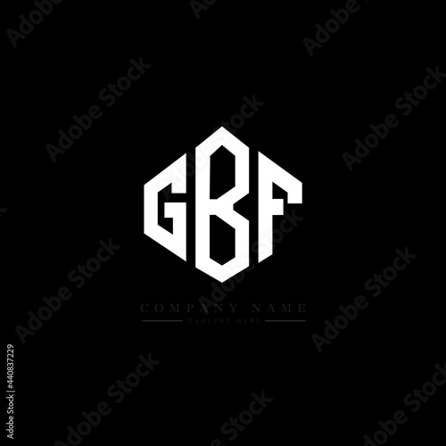 GBF letter logo design with polygon shape. GBF polygon logo monogram. GBF cube logo design. GBF hexagon vector logo template white and black colors. GBF monogram, GBF business and real estate logo. 