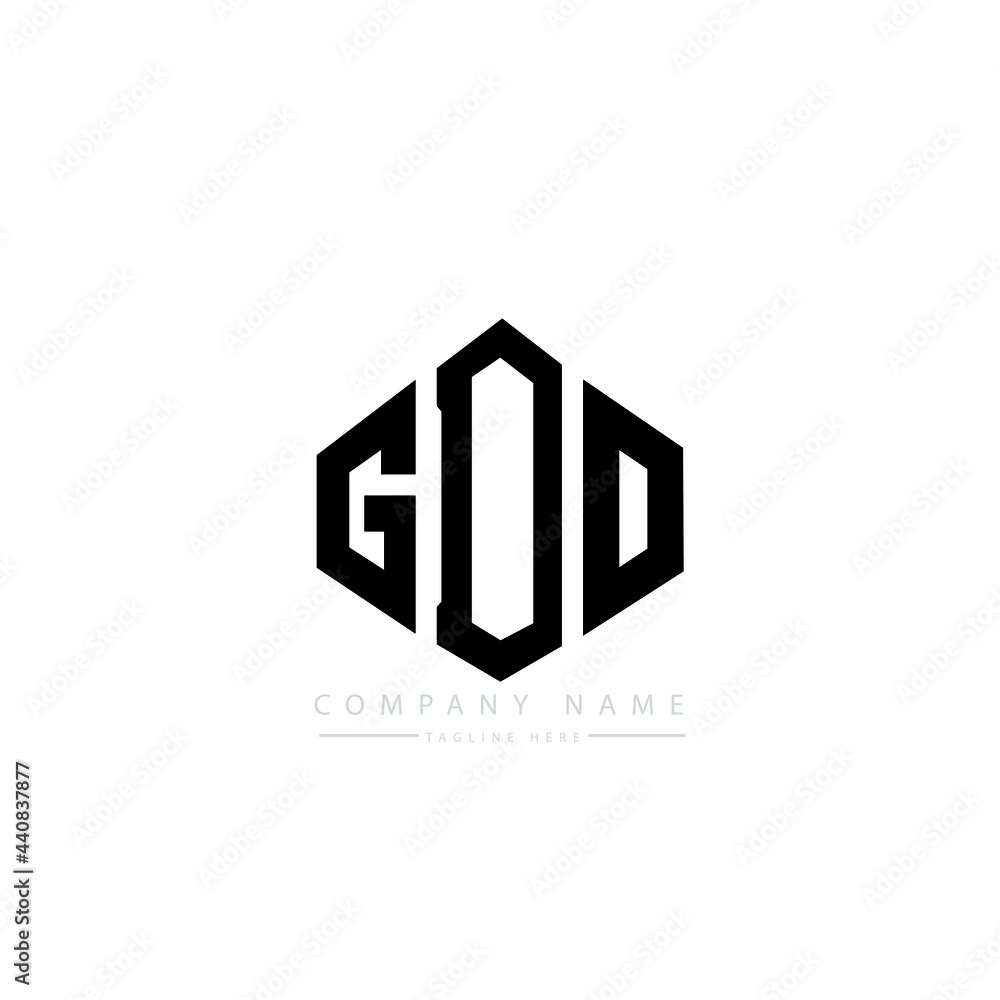 GDO letter logo design with polygon shape. GDO polygon logo monogram