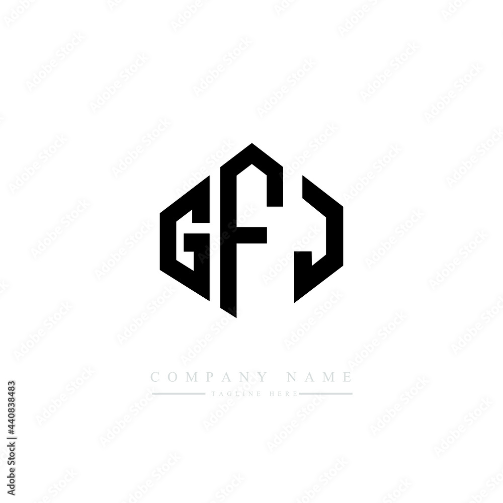 GFJ letter logo design with polygon shape. GFJ polygon logo monogram. GFJ cube logo design. GFJ hexagon vector logo template white and black colors. GFJ monogram, GFJ business and real estate logo. GFJ letter logo design with polygon shape. GFJ polygon logo monogram. GFJ cube logo design. GFJ hexagon vector logo template white and black colors. GFJ monogram, GFJ business and real estate logo.