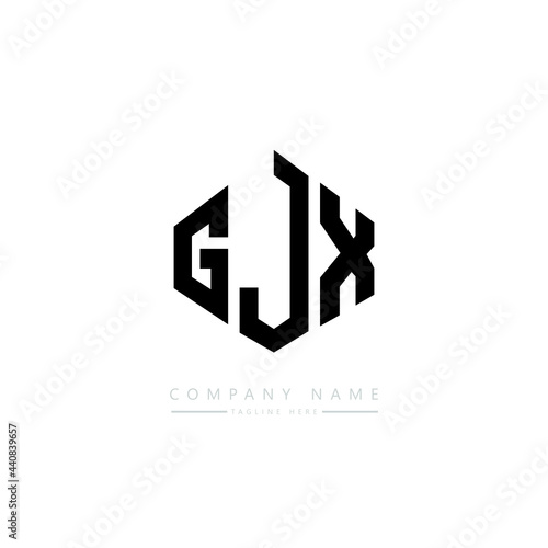 GJX letter logo design with polygon shape. GJX polygon logo monogram. GJX cube logo design. GJX hexagon vector logo template white and black colors. GJX monogram, GJX business and real estate logo. 