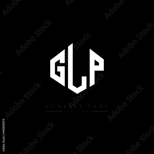 GLP letter logo design with polygon shape. GLP polygon logo monogram. GLP cube logo design. GLP hexagon vector logo template white and black colors. GLP monogram, GLP business and real estate logo. 
