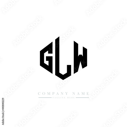 GLW letter logo design with polygon shape. GLW polygon logo monogram. GLW cube logo design. GLW hexagon vector logo template white and black colors. GLW monogram, GLW business and real estate logo. 