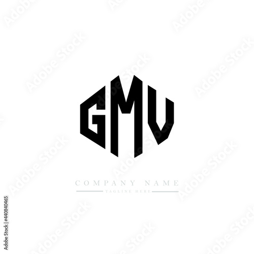 GMV letter logo design with polygon shape. GMV polygon logo monogram. GMV cube logo design. GMV hexagon vector logo template white and black colors. GMV monogram, GMV business and real estate logo. 