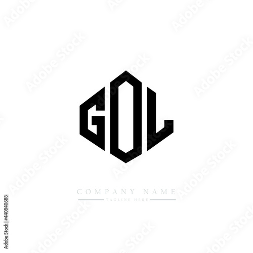 GOL letter logo design with polygon shape. GOL polygon logo monogram. GOL cube logo design. GOL hexagon vector logo template white and black colors. GOL monogram, GOL business and real estate logo. 