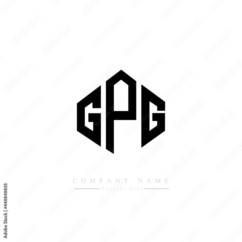GPG letter logo design with polygon shape. GPG polygon logo monogram. GPG cube logo design. GPG hexagon vector logo template white and black colors. GPG monogram, GPG business and real estate logo. 