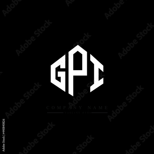 GPI letter logo design with polygon shape. GPI polygon logo monogram. GPI cube logo design. GPI hexagon vector logo template white and black colors. GPI monogram, GPI business and real estate logo. 